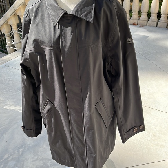 Timberland raincoat cotton thickly lined waterproof vented underarms venting - Picture 3 of 16
